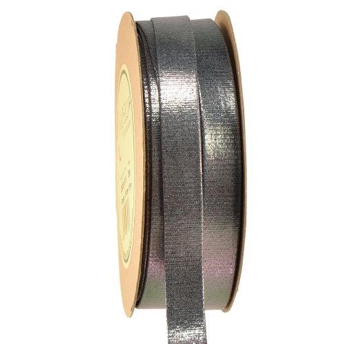 Floristik24 Wstążka dekoracyjna srebrna, metaliczna wstążka jubilerska 15mm 15m