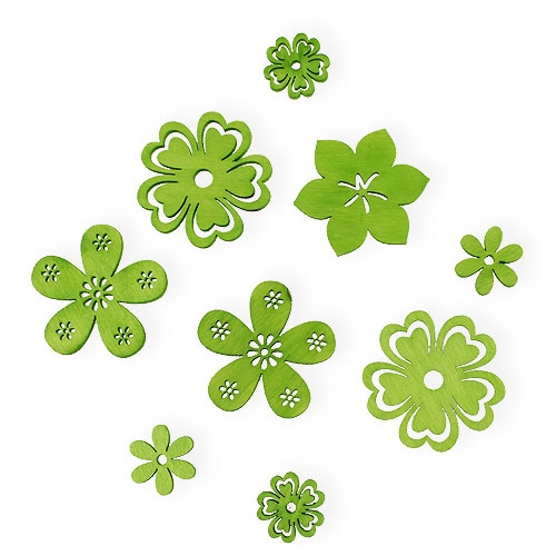 Floristik24 Kwiaty ozdobne zielone Ø2cm - Ø4cm 96p