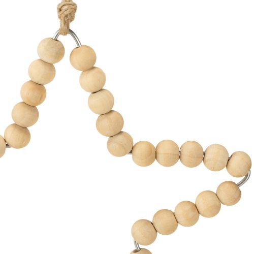 Produkt Ozdoby świąteczne: drewniane koraliki, serce, gwiazda, choinka, wysokość 13 cm, 6 sztuk