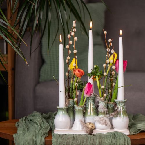 Produkt Dekoracyjne ceramiczne wazony na tacy, uniwersalna dekoracja domu, 26 cm