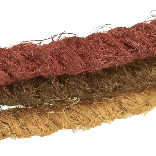 Produkt Pierścień dekoracyjny kolorowy pierścień jutowy pętelka żółty ochra brązowy Ø20cm 9szt