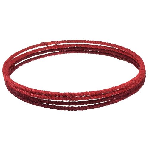 Produkt Ozdobny pierścień jutowy pętelka czerwony ciemnoczerwony Ø30cm 4szt
