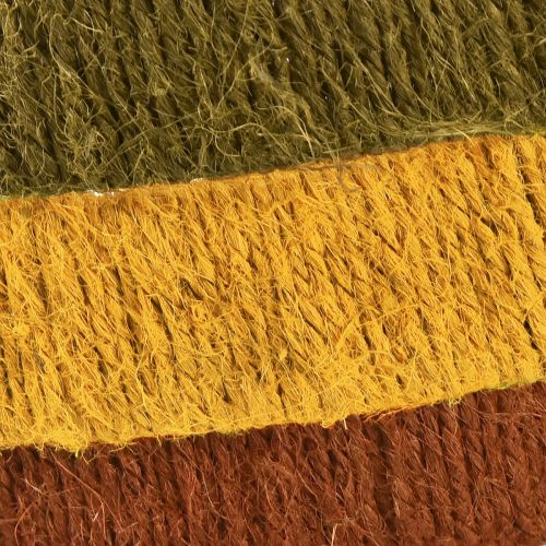 Produkt Ozdobny pierścionek jutowy pętelka żółty ochra brązowy 4cm Ø30cm 3szt