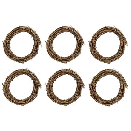 Produkt Ozdobny pierścień mini wieniec z winorośli naturalny Ø15cm 6szt