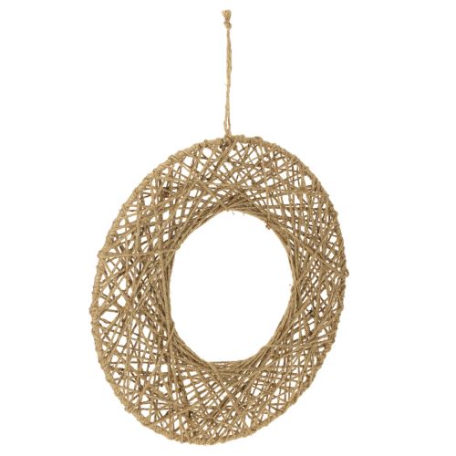 Floristik24 Dekoracyjne pierścienie jutowe, naturalna dekoracja wisząca, styl boho, Ø38 cm, 2 sztuki, pierścienie metalowe, dekoracja ścienna, dekoracja okna