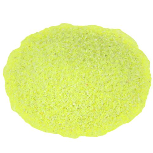 Floristik24 Piasek dekoracyjny żółty neonowy 0,5mm piasek neonowy żółty 1kg