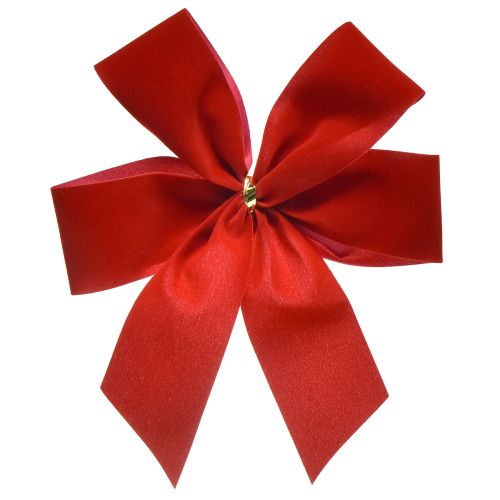 Produkt Kokardka dekoracyjna czerwona aksamitna kokarda szer. 4cm kokardka świąteczna na zewnątrz 15×18cm 2szt