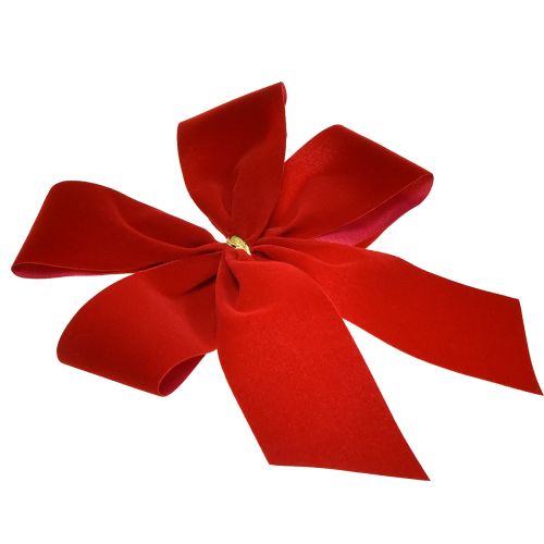 Produkt Kokardka dekoracyjna czerwona aksamitna kokarda szer. 4cm kokardka świąteczna na zewnątrz 15×18cm 2szt