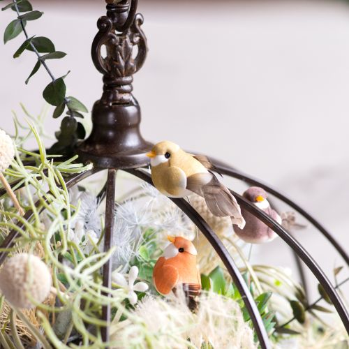 Produkt Ptaki ozdobne, sztuczna dekoracja domu, okazja wiosenna, z kolorowym upierzeniem z prawdziwych piór, 5 cm, 18 sztuk