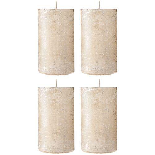 Produkt Świece jednokolorowe platynowe 70x120mm 4 szt