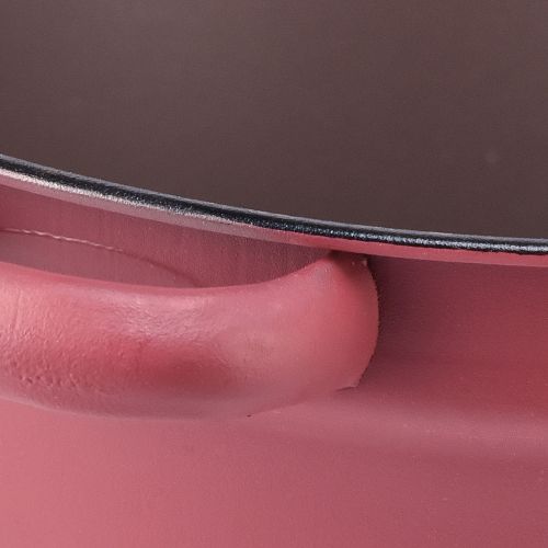 Produkt Wiadro z uchwytami, metalowa ozdobna wanna do sadzenia w kolorze czerwonym Ø20,5cm W10,5cm