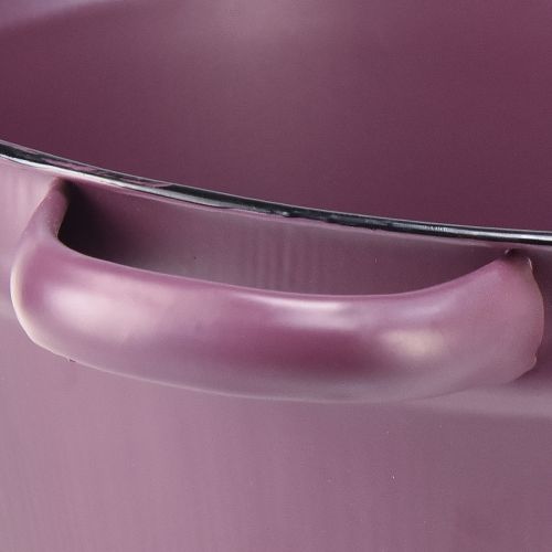 Produkt Wiadro z uchwytami Taca na rośliny metalowa fioletowa Ø22,5 cm W10,5 cm