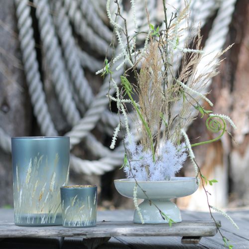 Produkt Elegancka dekoracyjna latarnia z motywem trawy, idealna do przytulnego wnętrza, 12,5 cm, 2 sztuki.