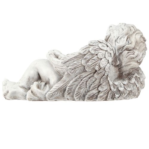 Produkt Anioł leżący figura dekoracyjna dekoracja grobu szara żywica poliestrowa 22cm