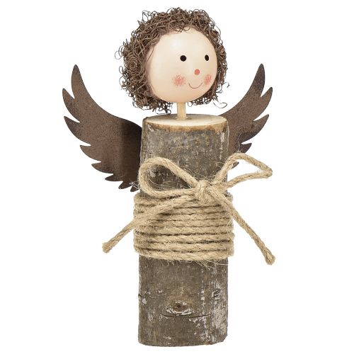 Produkt Anioł z lokami dekoracja drewniana Świąteczna naturalna W15cm 3 szt
