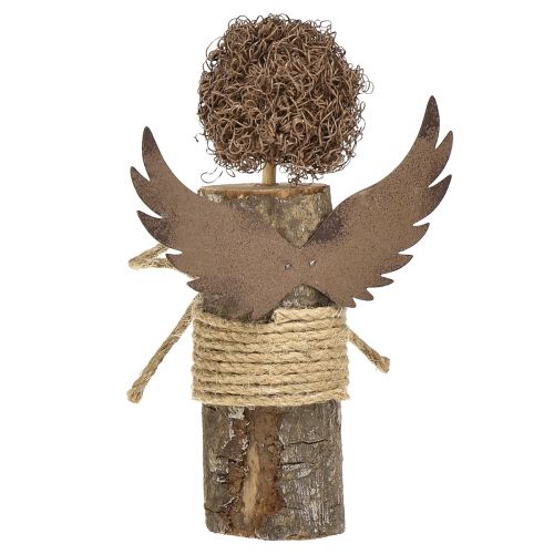 Produkt Anioł z lokami dekoracja drewniana Świąteczna naturalna W15cm 3 szt