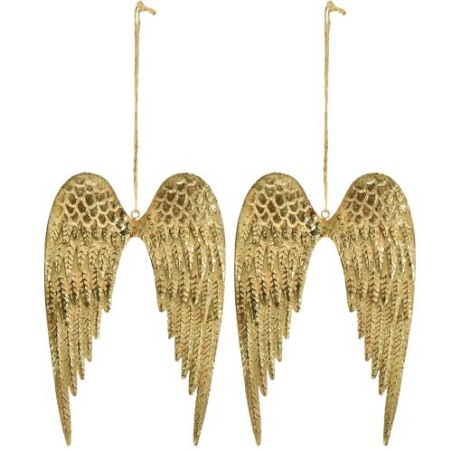 Produkt Skrzydła anioła do zawieszania skrzydeł metalowych złote 12×19cm 2 szt