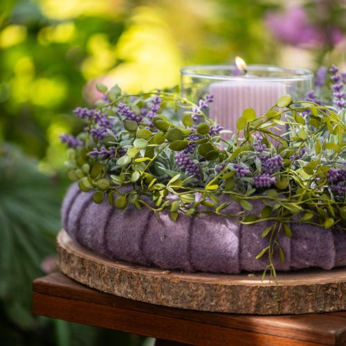 Produkt Wstążka filcowa liliowa 15cm 5m