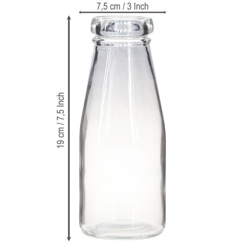 Produkt Dekoracja na butelkę szklany wazon na butelkę wykonany ze szkła Ø7,5cm H19cm