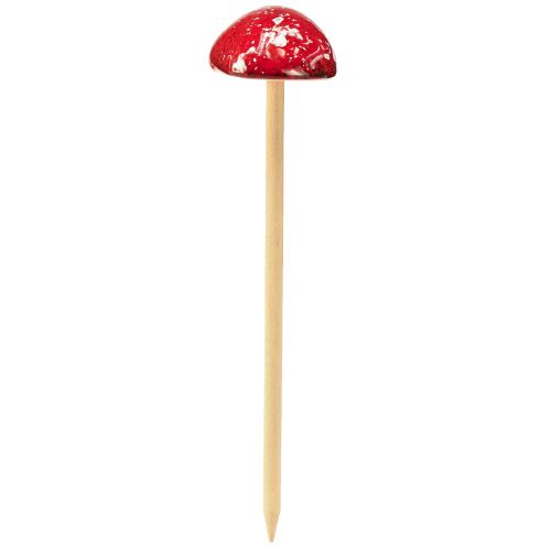 Produkt Muchomory na patyczku czerwone 5,5cm - grzyby jesienne dekoracyjne do ogrodu i domu, 6 sztuk