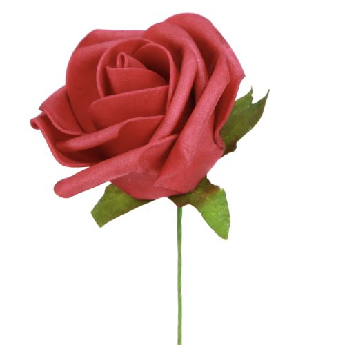 Róże Piankowe Róże Piankowe Czerwone Sztuczne 7,5cm 18 szt