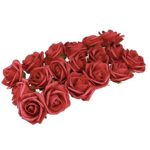 Produkt Róże Piankowe Róże Piankowe Czerwone Sztuczne 7,5cm 18 szt