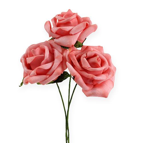 Floristik24 Róża piankowa Ø 6cm różowa 27szt