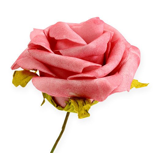Produkt Róża piankowa Ø 8cm różowa 18szt