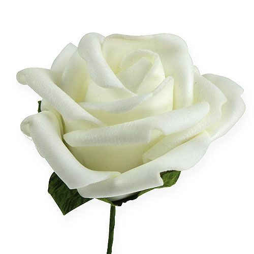 Róża piankowa Ø6cm Biała 27szt