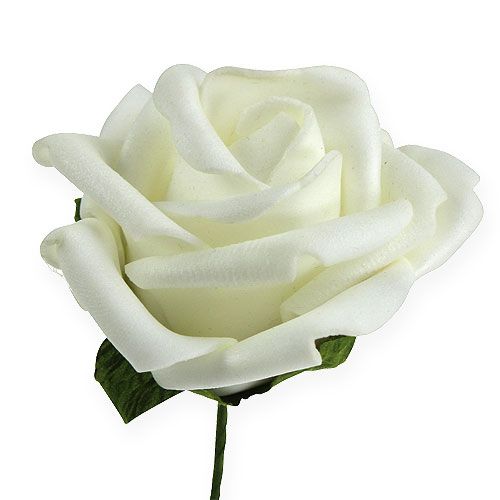 Produkt Róża piankowa Ø6cm biała 27 szt