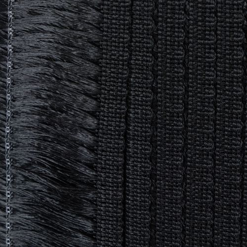 Produkt Czarna wstążka z frędzlami 4 cm, lamówka kordonowa, ozdobny lureks z frędzlami 25 m