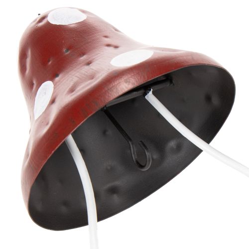 Produkt Metalowa stacja do karmienia, wzór muchomora czerwonego, wisząca, czerwono-biała, 25,5 cm