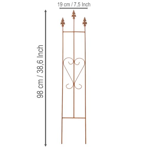 Produkt Kratka ogrodowa, dekoracyjna podpora w kształcie serca do roślin pnących, 98 cm