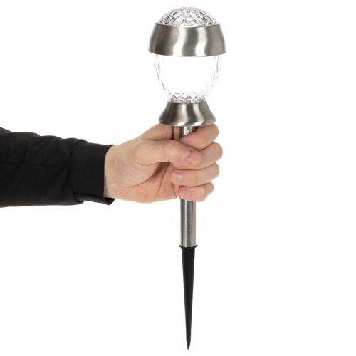 Lampy ogrodowe solarne, kule świetlne z szpikulcem do wbijania w ziemię, 36 cm, 4 sztuki | Floristik24.pl