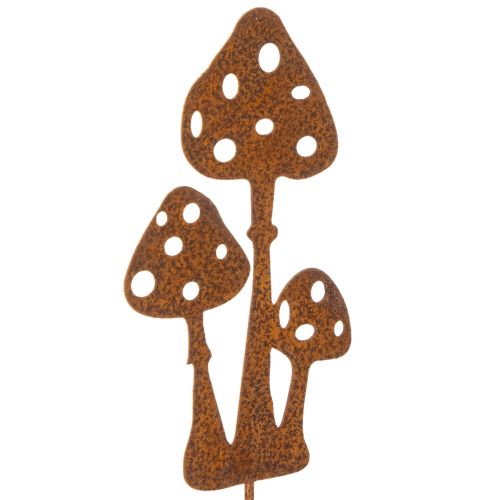Palik ogrodowy, stal patynowana, ozdobny palik do muchomora czerwonego, 15 cm, 6 sztuk