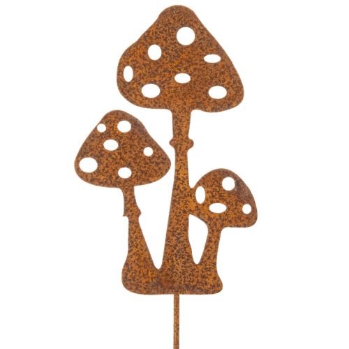 Palik ogrodowy, stal patynowana, ozdobny palik do muchomora czerwonego, 15 cm, 6 sztuk | Floristik24.pl