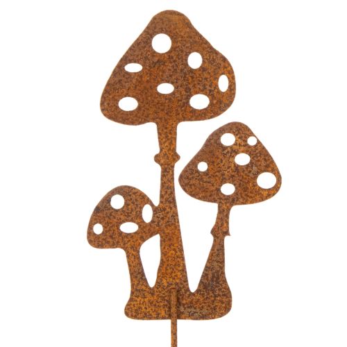 Palik ogrodowy, stal patynowana, ozdobny palik do muchomora czerwonego, 15 cm, 6 sztuk | Floristik24.pl