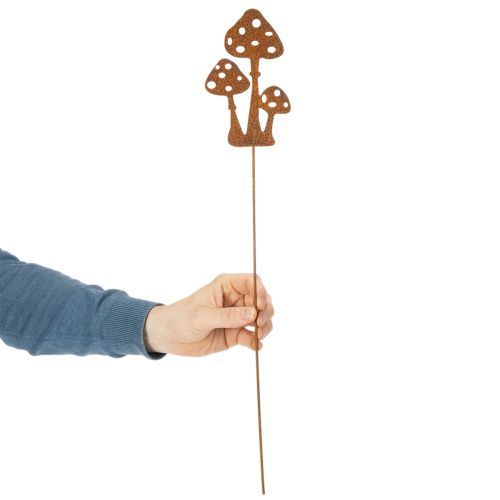 Palik ogrodowy, stal patynowana, ozdobny palik do muchomora czerwonego, 15 cm, 6 sztuk | Floristik24.pl