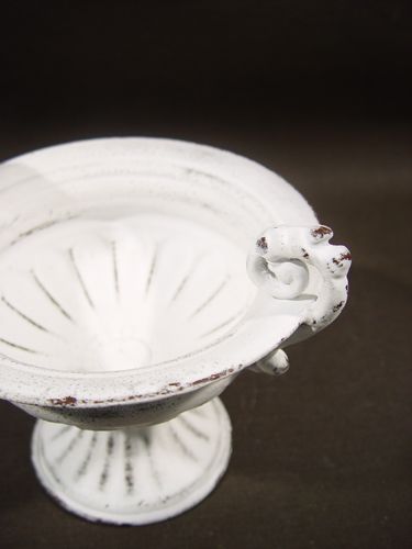 Floristik24 Goblet w. Uchwyt Ø 16cm H12,5cm biały