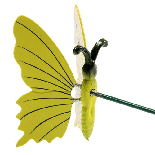 Produkt Motyl na patyczku 17cm żółty