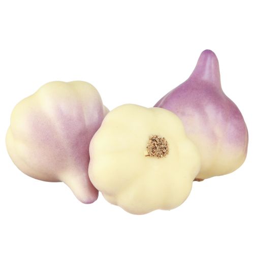 Produkt Dekoracja warzywna czosnkowa żółta fioletowa w siatce Ø4,5cm 12 sztuk