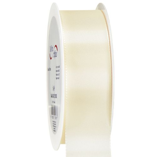 Floristik24 Wstążka prezentowa i dekoracyjna tafta kremowa 40mm 50m