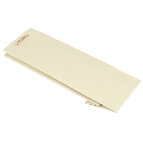 Produkt Torba prezentowa na butelki papierowa kremowa 12×9×36cm 1 szt