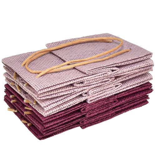 Produkt Torba prezentowa z uchwytami w kolorze bordowym różu 10,5cm 8 szt