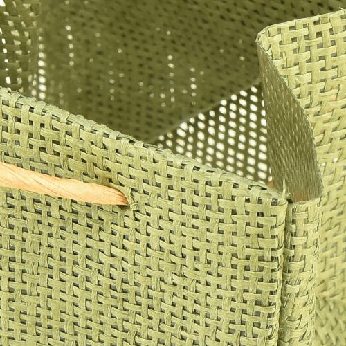 Produkt Torebki na prezenty z uchwytem folia papierowa zielone 10,5cm 12 szt