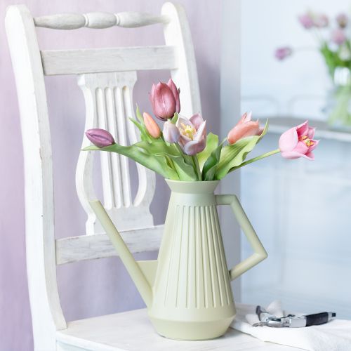 Floristik24 Konewka Oliwkowo-zielona, wyjmowana doniczka prysznicowa 42 cm 9 l