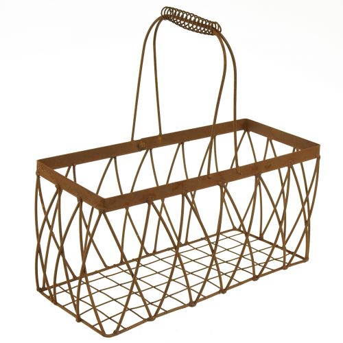 Produkt Kosz siatkowy Kosz metalowy o wyglądzie rdzy 28x13,5x14cm 2szt