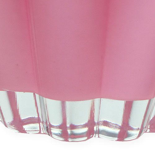 Floristik24 Wazon szklany "Bloom" różowy Ø14cm W17cm