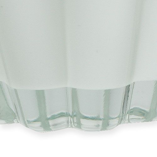 Floristik24 Wazon szklany "Bloom" biały Ø14cm H17cm