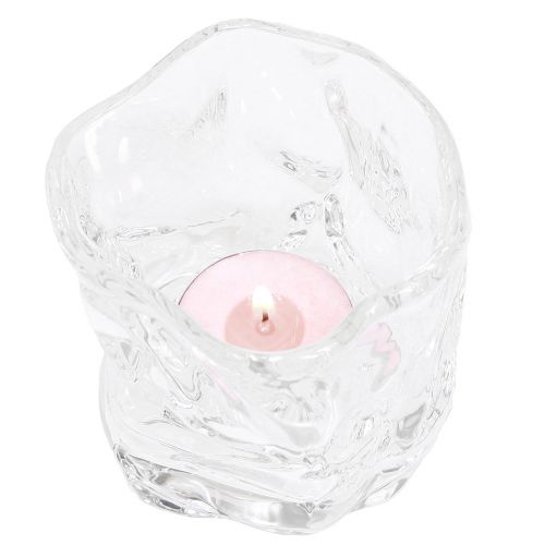 Produkt Dekoracyjny szklany świecznik na tealight mały szklany świecznik Ø8cm W7,5cm 2szt